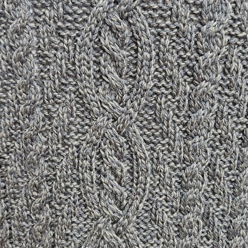 Aran Craft Cardigan | Large  Collar | Forest Green | Button Up | Pockets Size S - Picture 9 of 16